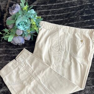 Cream Crop Pants
